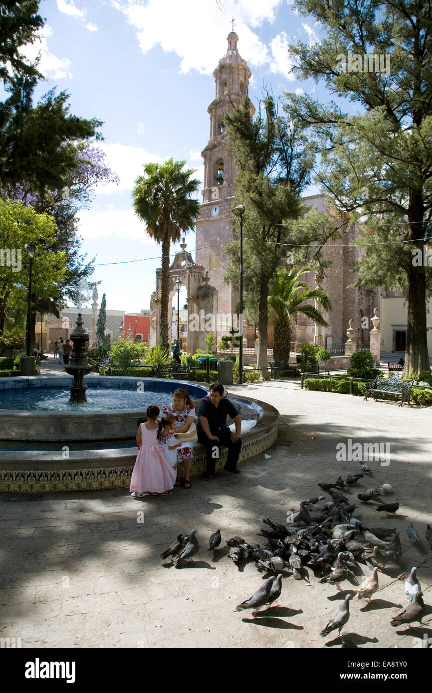 Jardin de la Paz in the Barrio del Encino, Aguascaliente, Mexico Stock Photo