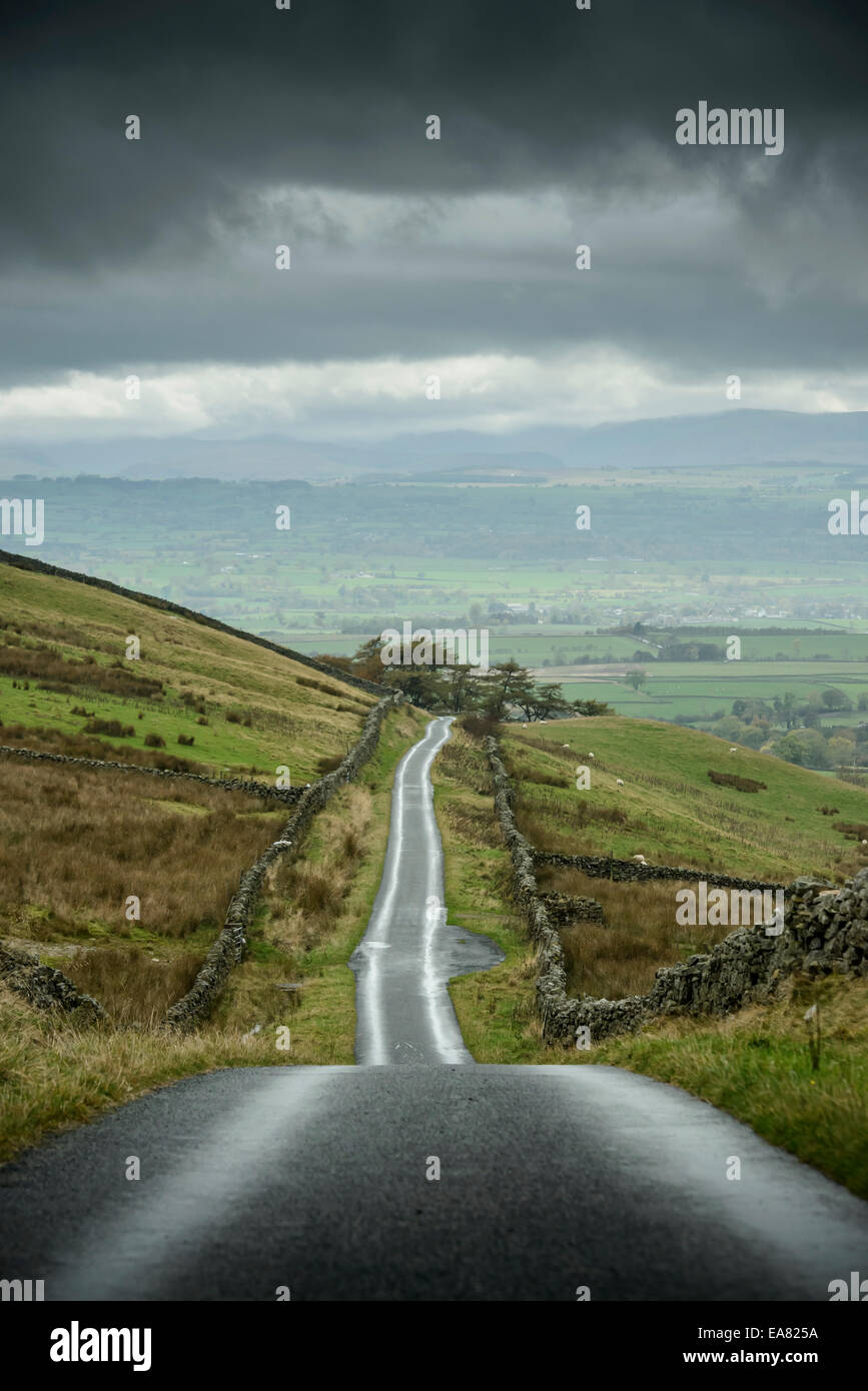 Road to Great Dun Fell, Cumbria the highest paved road in Britain