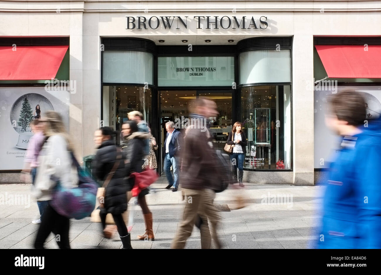 Brown Thomas store/ shop front on Grafton Street, Dublin, Ireland Stock