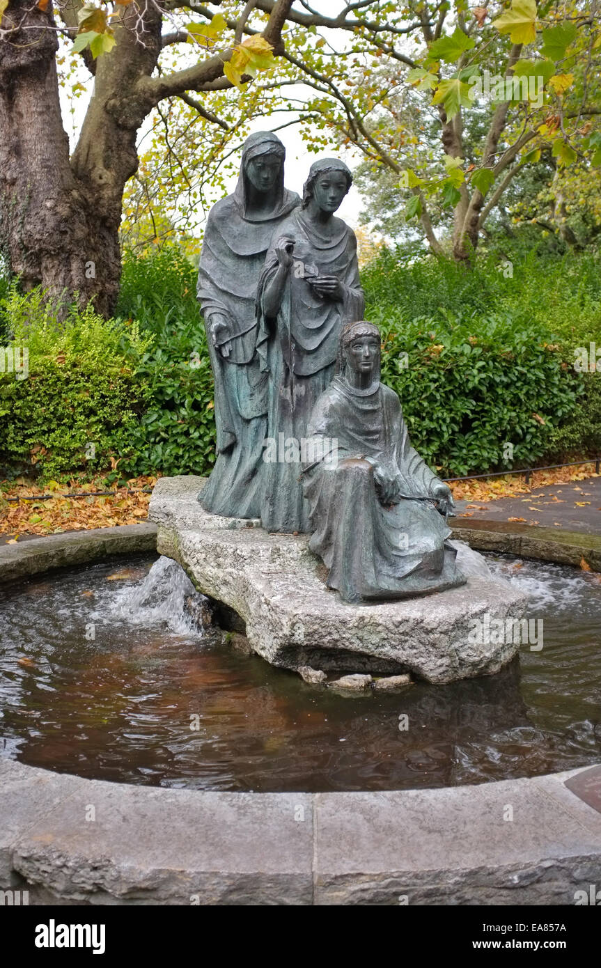 statues and sculptures at St Stephen's Green, in central dublin Stock