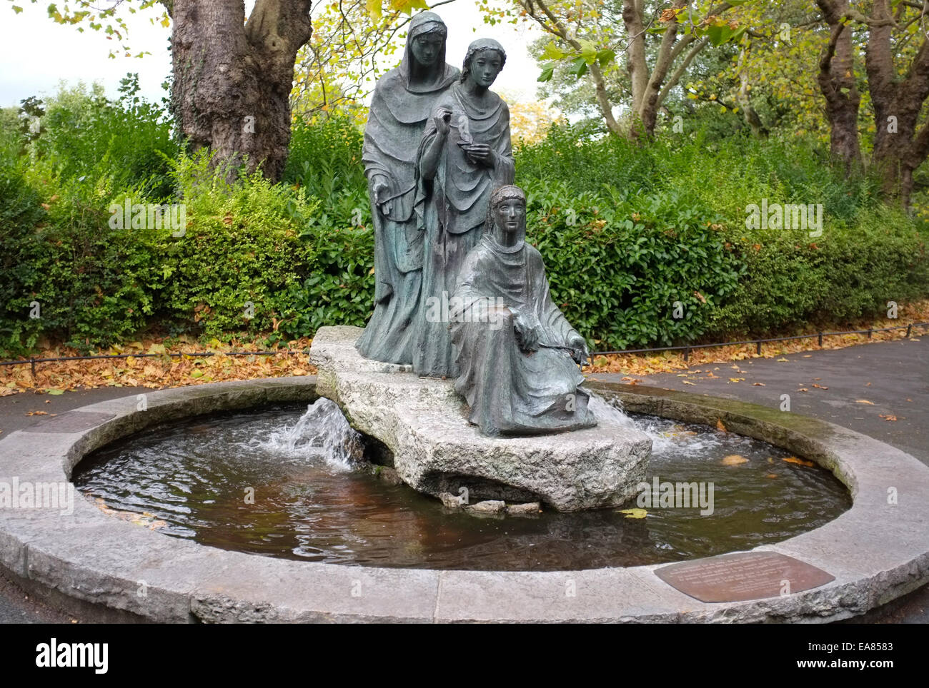 statues and sculptures at St Stephen's Green, in central dublin Stock