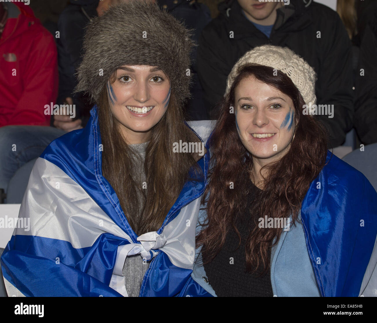 Nov. 8, 2014 - Edinburgh, Mid-Lothian, Scotland - November 8 2014, Scotland fans before the Scotland -V- Argentina match at BT Murrayfield Stadium: Steve FlynnZUMA Press Credit:  Steve Flynn/ZUMA Wire/Alamy Live News Stock Photo