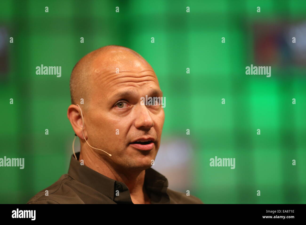 Tony Fadell of Nest speaks on the centre stage during Day 2 of the 2014 Web Summit, Wednesday Nov 5th, 2014, in the RDS, Dublin, Stock Photo