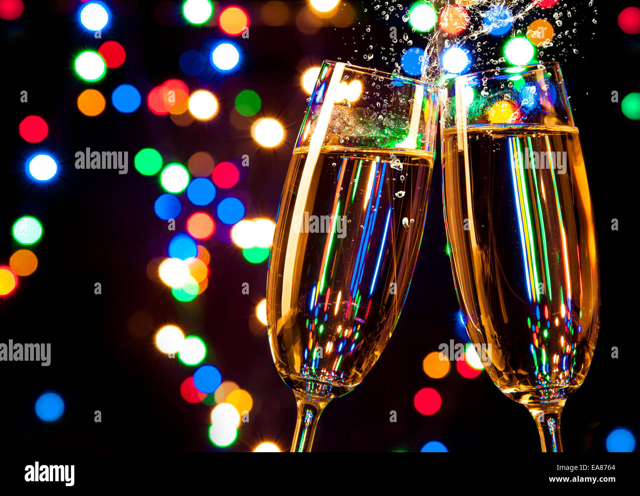 Glasses of wine with blur light spots on background Stock Photo Alamy