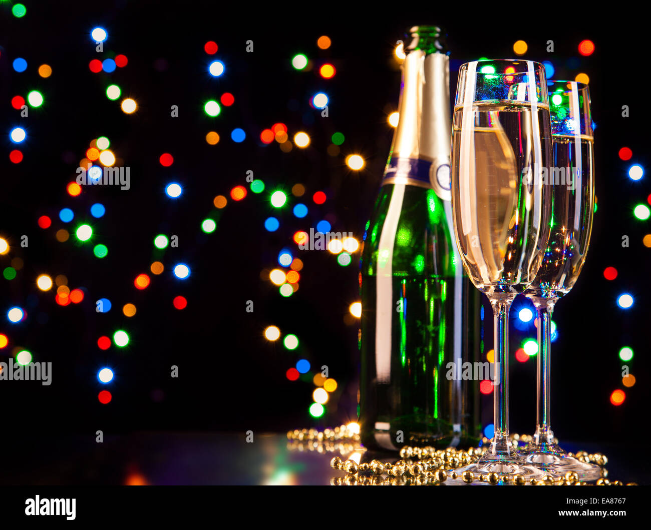 Glasses of wine with blur light spots on background Stock Photo Alamy