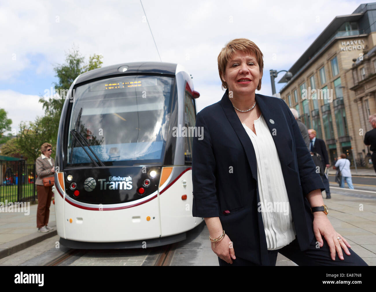 A portrait of Lesley Hinds who is the Transport Convener Councillor. Edinburgh Trams Passenger services for the Brand Edinburgh Stock Photo