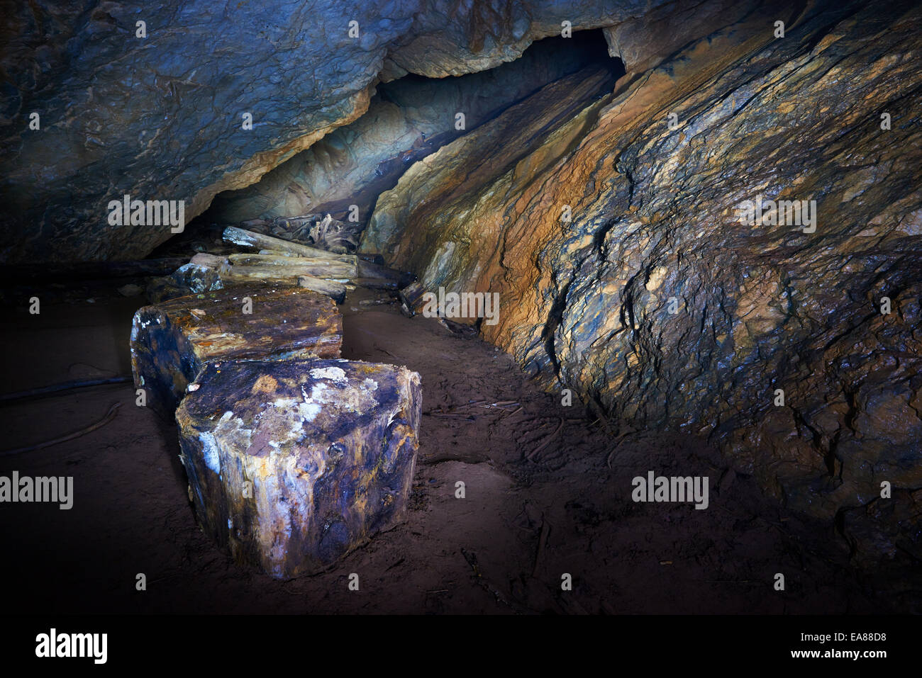 Interior of Coiba Mare cave in Apuseni national park, Romania Stock Photo