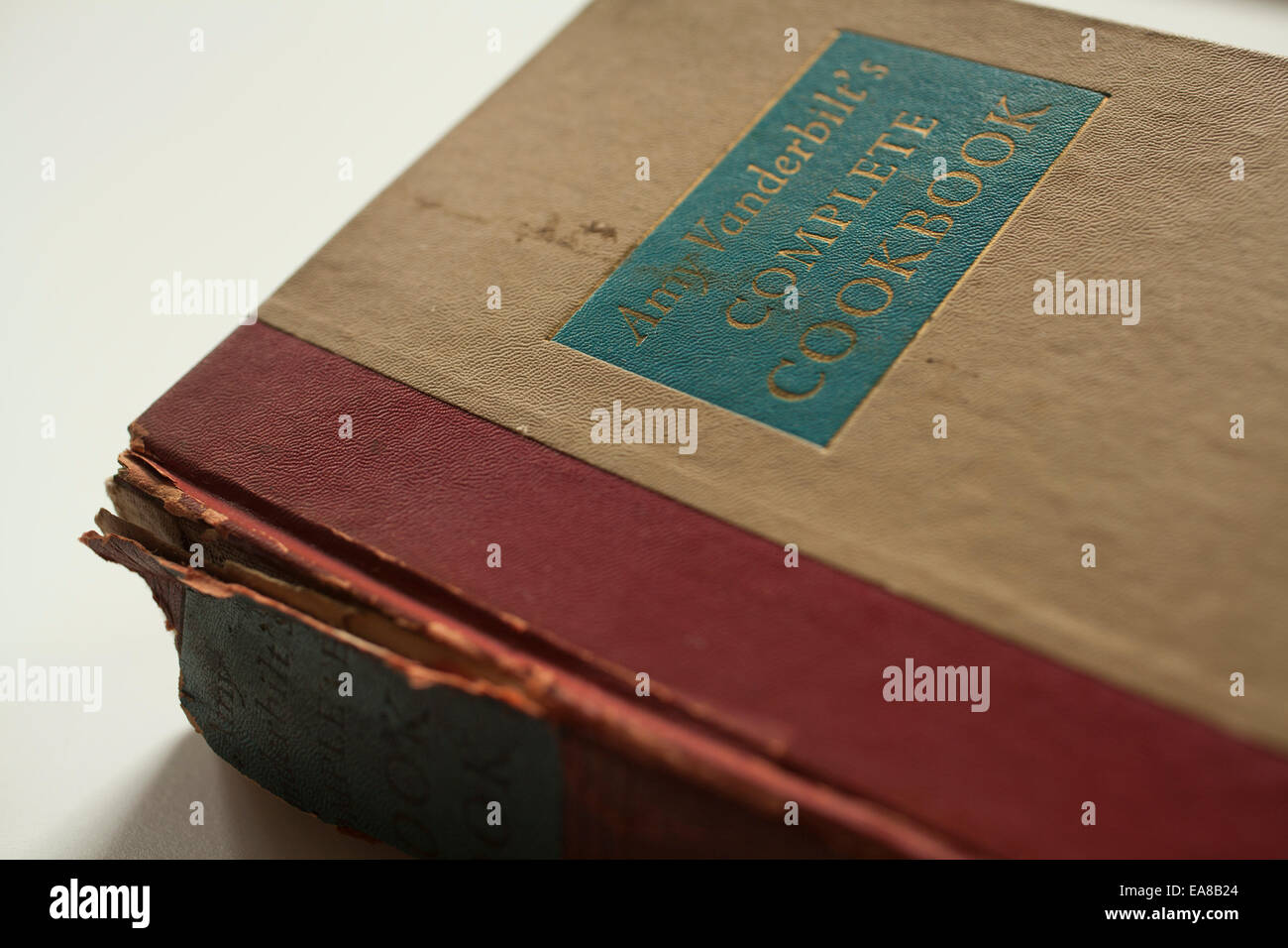 A well-used cookbook: Amy Vanderbilt's Complete Cookbook Stock Photo