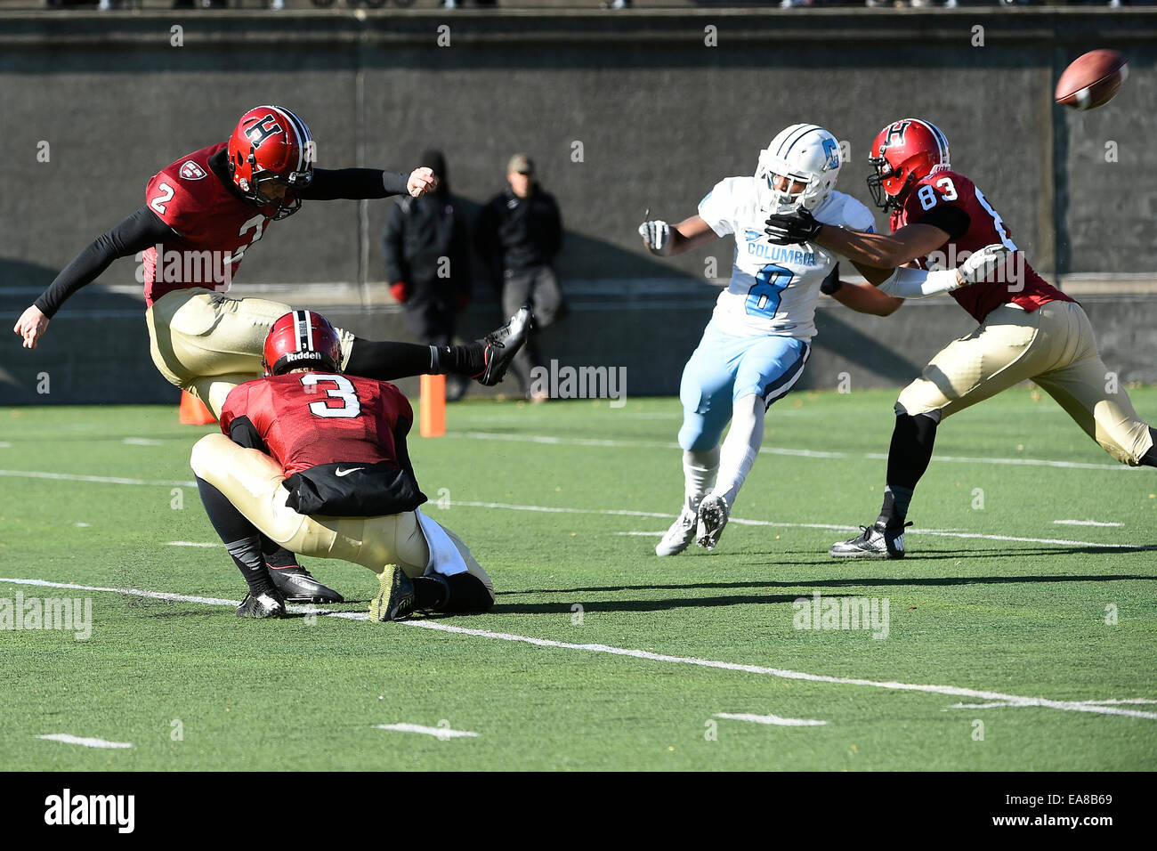 Foxborough, Massachusetts, USA. 8th Nov, 2014. Harvard Crimson place