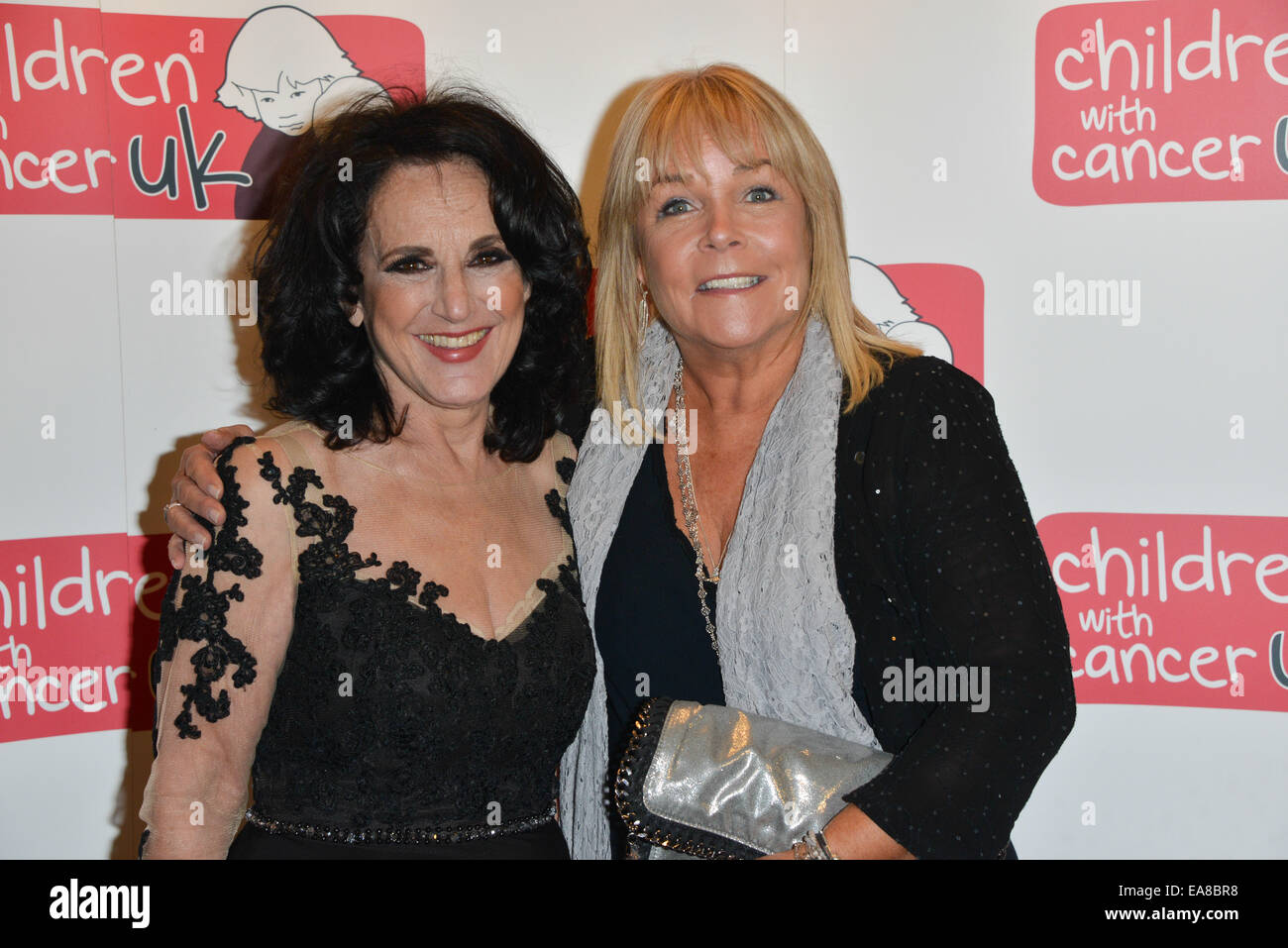 London, UK. 8th Nov, 2014.Lesley Joseph and Linda Robson attend the Children With Cancer Ball at Grosvenor House, Park Lane in London. Credit:  See Li/Alamy Live News Stock Photo
