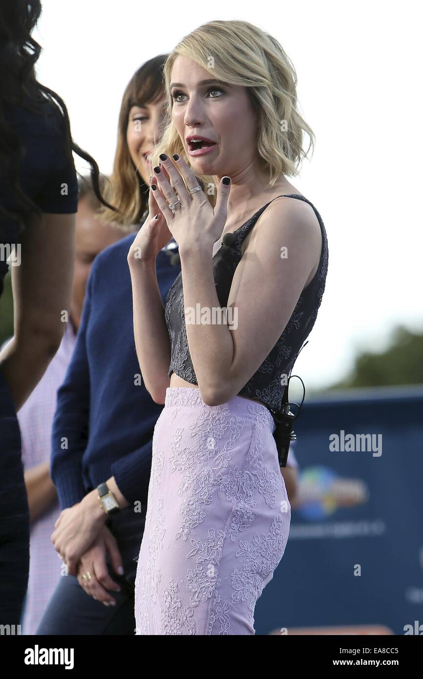 Emma Roberts and Gia Coppola seen at Universal Studios where they were