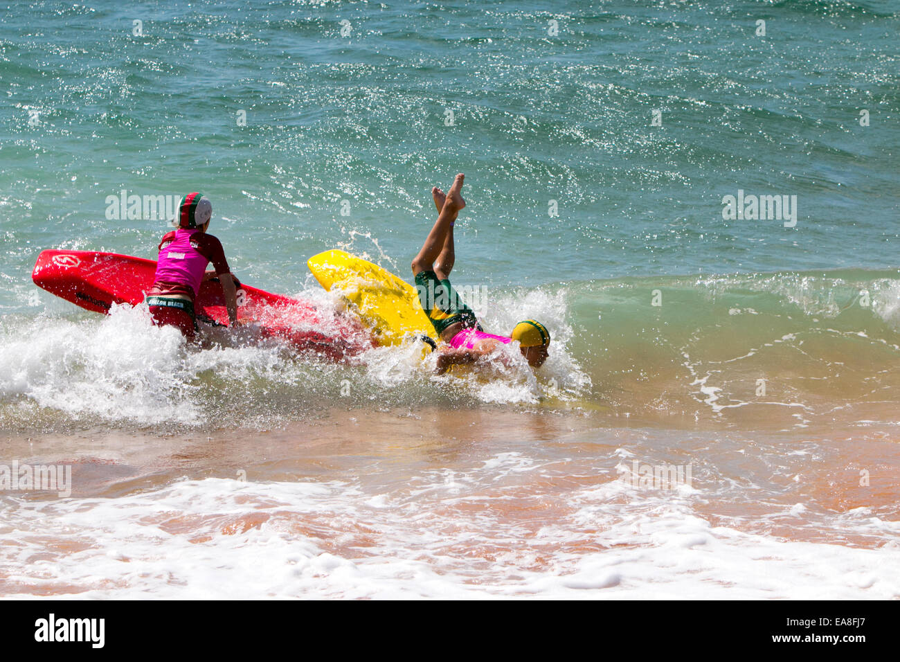 juniors and children from sydney northern beaches surf clubs at newport
