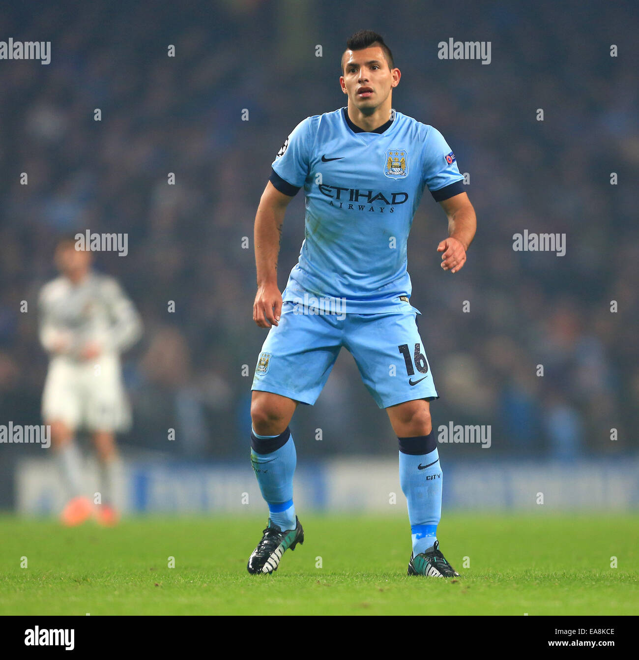 Manchester, UK. 5th Nov, 2014. Sergio Aguero of Manchester City - Manchester  City vs. CSKA Moscow - UEFA Champions League - Etihad Stadium - Manchester  - 05/11/2014 Pic Philip Oldham/Sportimage. © csm/Alamy Live News Stock  Photo - Alamy, image size:1300x1342