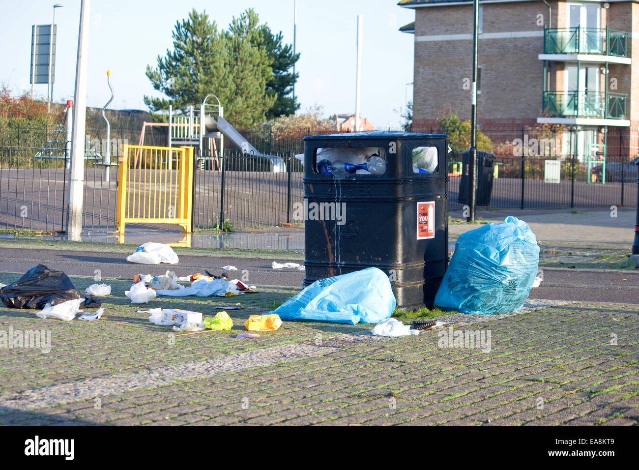 Rubbish in the street in Weymouth,Dorset,UK Stock Photo Alamy