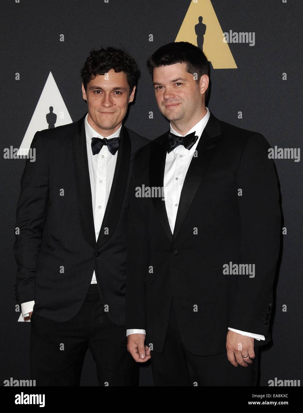Los Angeles, CA, USA. 8th Nov, 2014. Bill Lord, Chris Miller at arrivals for The 2014 Governors Awards Hosted by AMPAS, Ray Dolby Ballroom at Hollywood and Highland Center, Los Angeles, CA November 8, 2014. Credit:  David Longendyke/Everett Collection/Alamy Live News Stock Photo