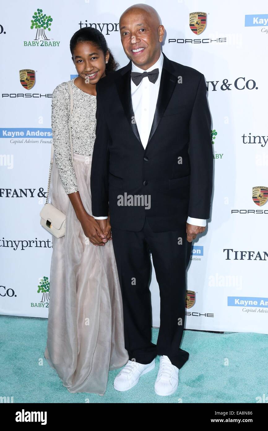 Aoki Lee Simmons, Russell Simmons at arrivals for Third Annual Baby2Baby Gala, The Book Bindery, Culver City, CA November 8, 2014. Photo By: Xavier Collin/Everett Collection Stock Photo