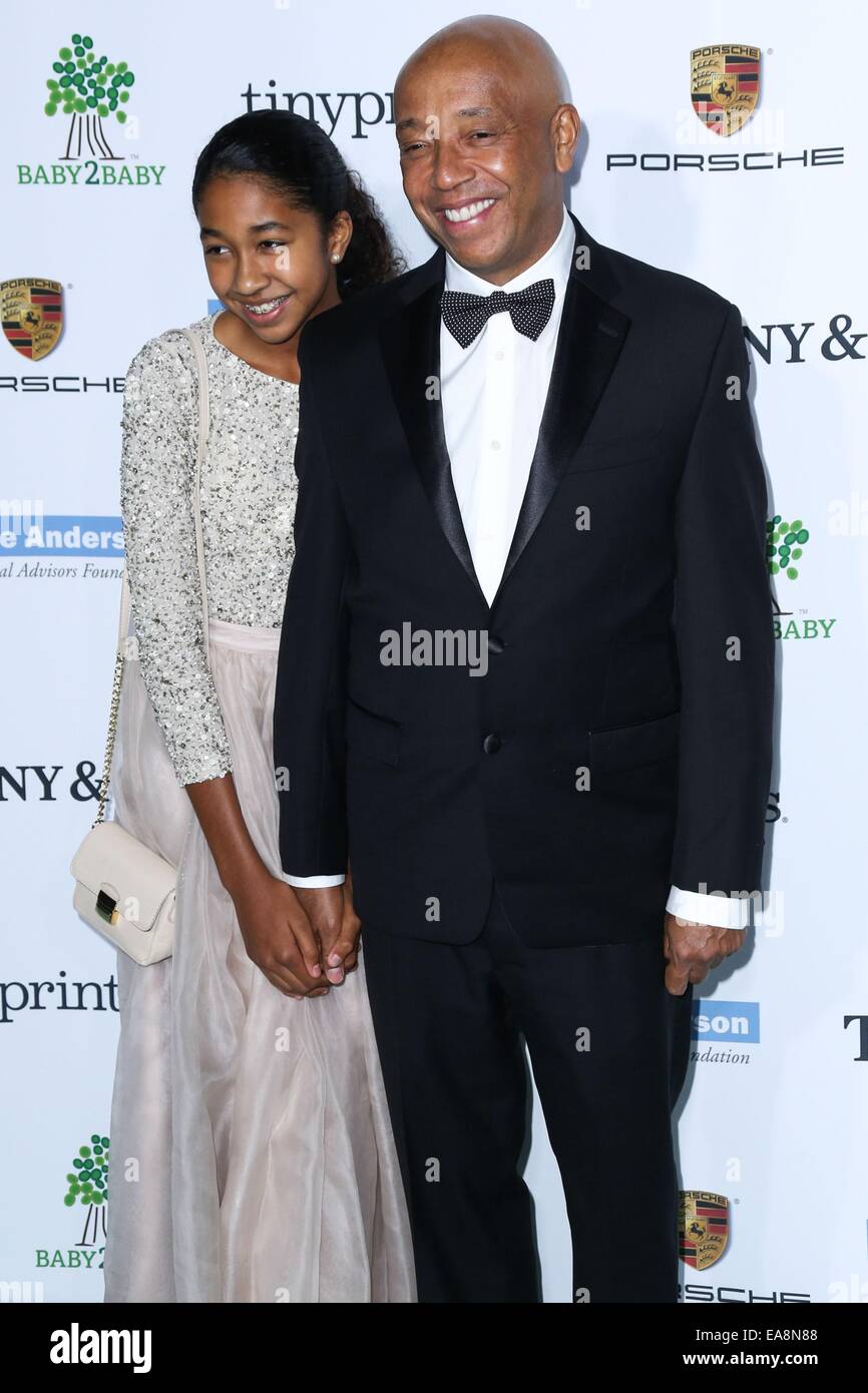 Aoki Lee Simmons, Russell Simmons at arrivals for Third Annual Baby2Baby Gala, The Book Bindery, Culver City, CA November 8, 2014. Photo By: Xavier Collin/Everett Collection Stock Photo
