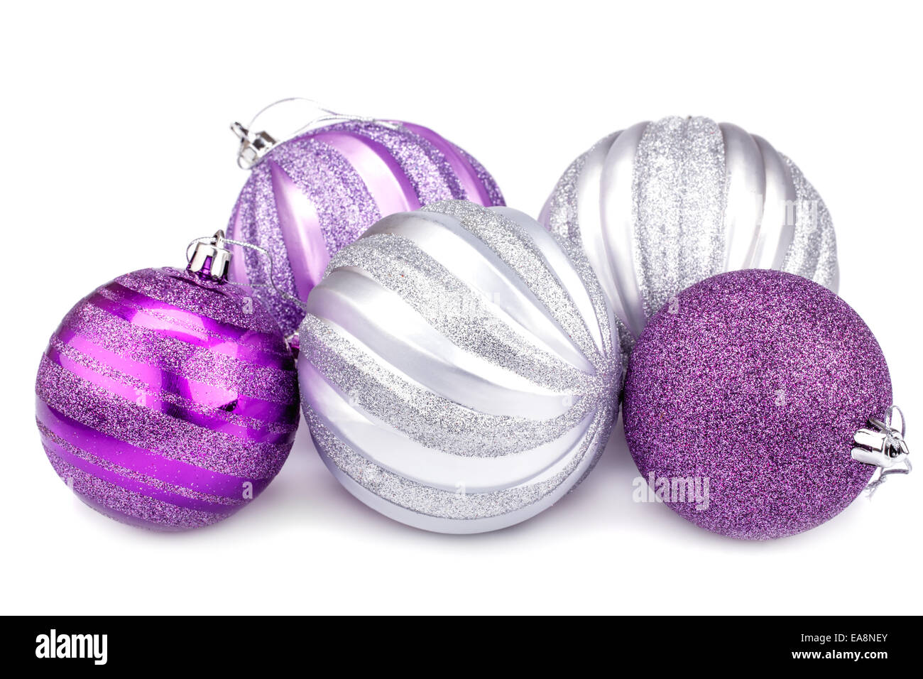 Christmas balls isolated on white background Stock Photo - Alamy