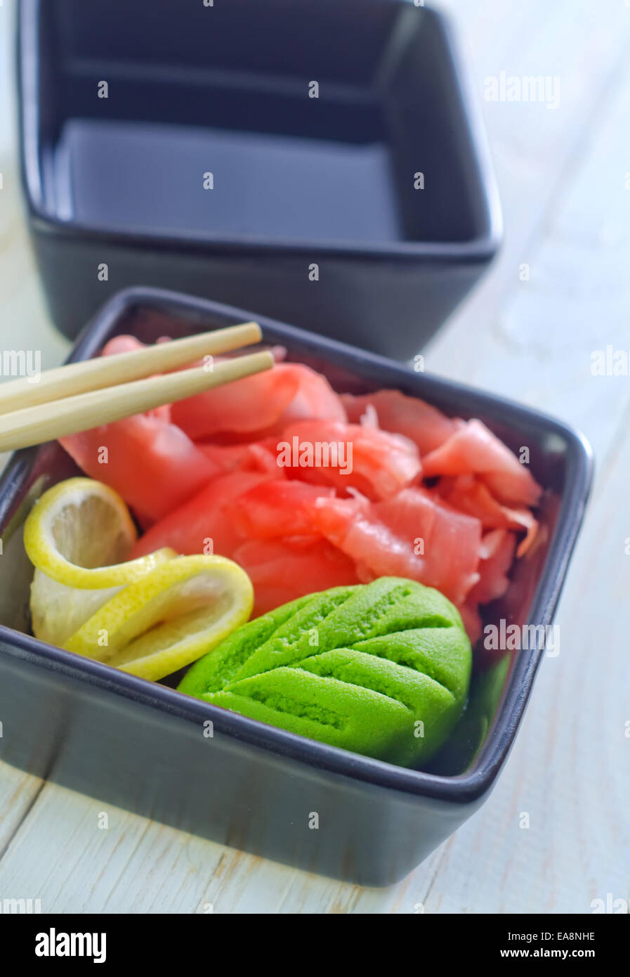 ginger and wasabi Stock Photo Alamy