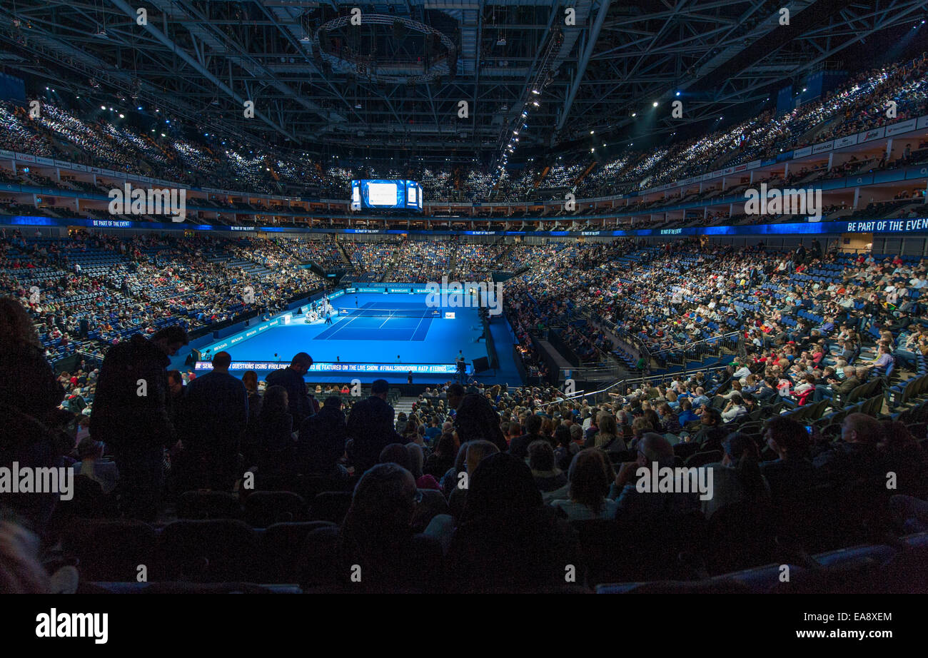 O2 arena, London, UK. 9th November, 2014. Barclays ATP finals matches start  today. Credit: Malcolm Park editorial/Alamy Live News Stock Photo - Alamy