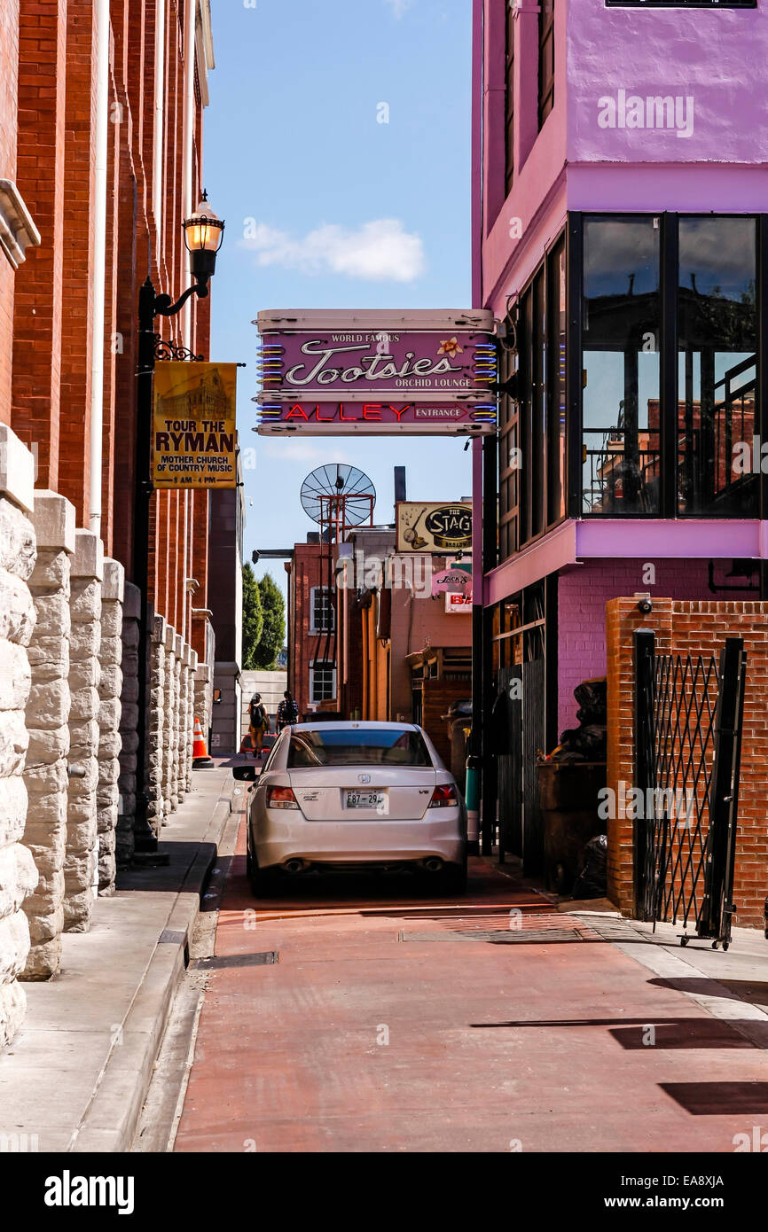 The back door to the World Famous Tootsies club on Broadway in Nashville Tennessee Stock Photo