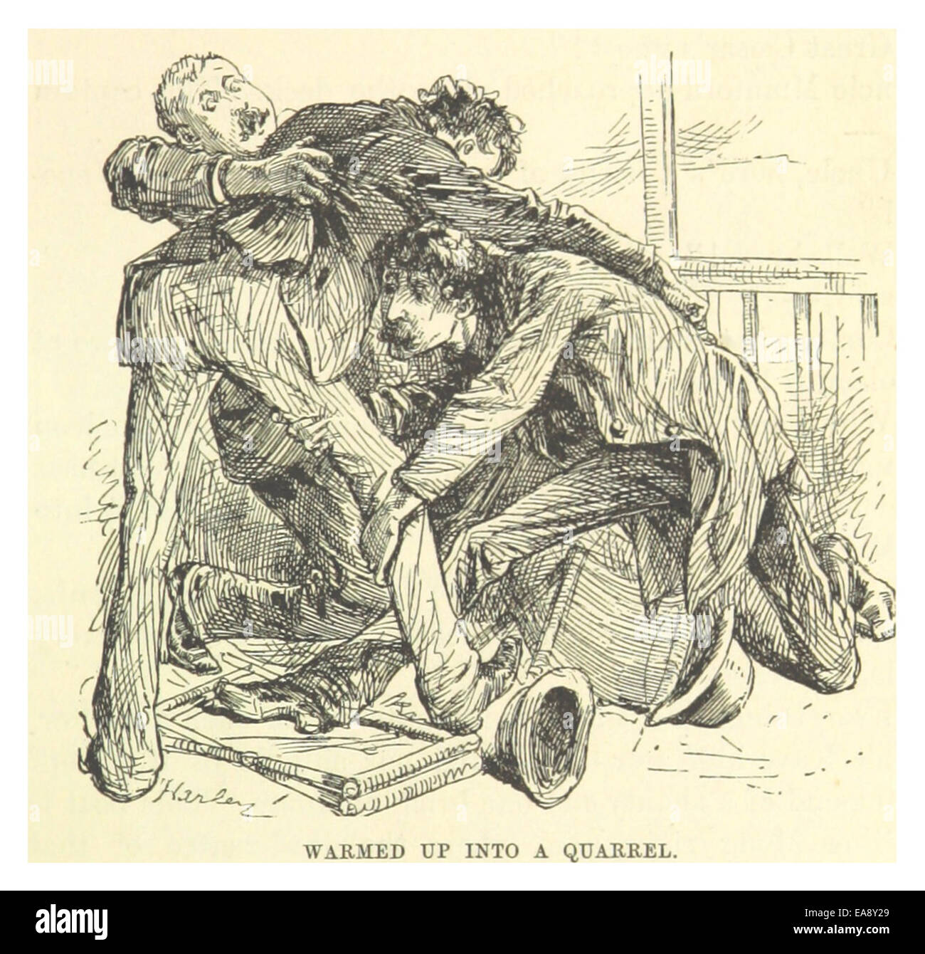 MARK TWAIN(1883) p369 - WARMED UP INTO A QUARREL Stock Photo