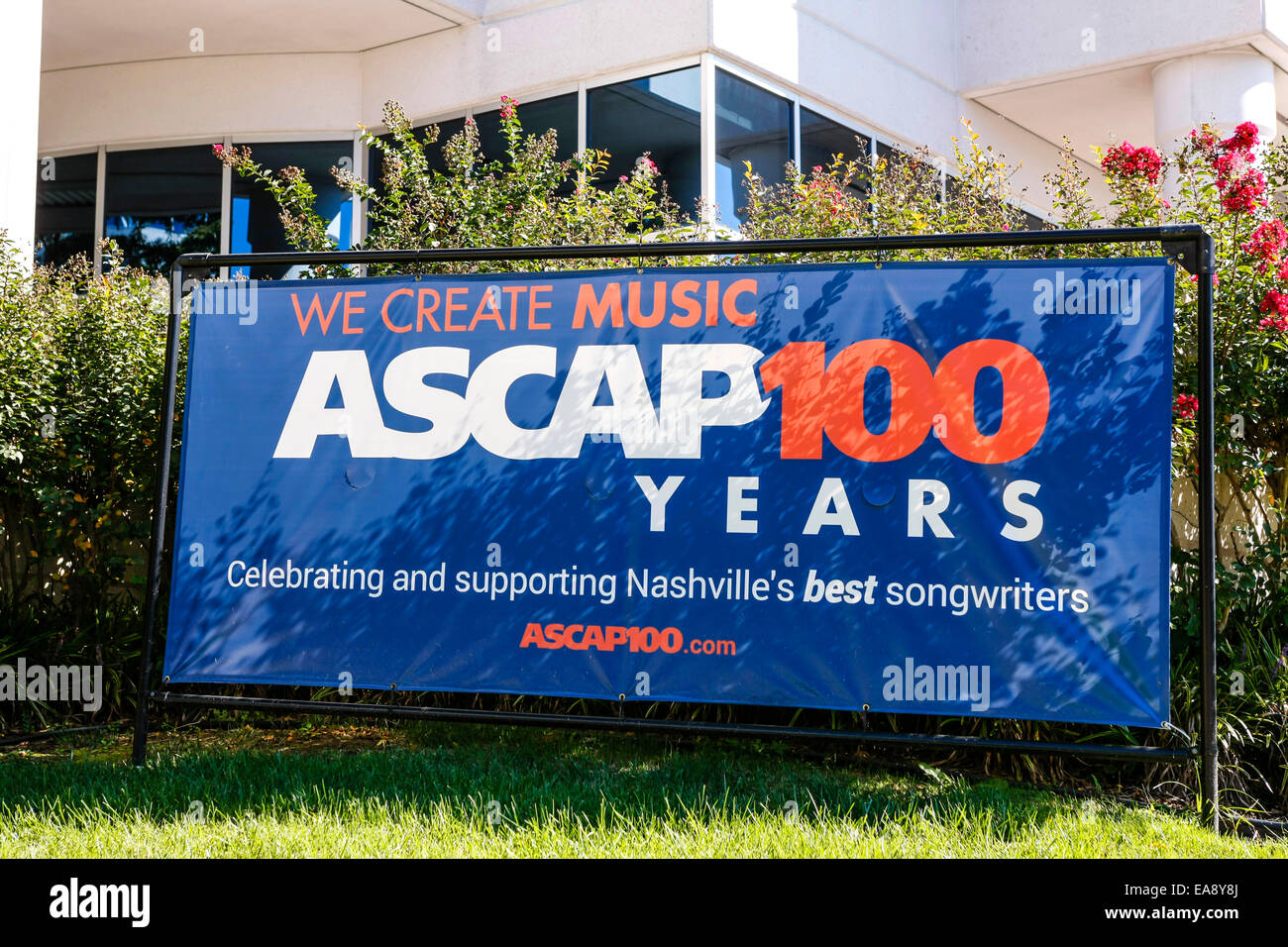 Banner marking 100 years of ASCAP in Nashville TN Stock Photo - Alamy, image size:1300x956