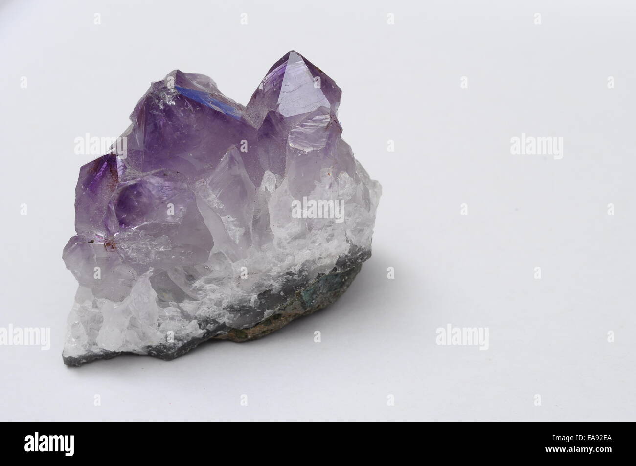 Close up of mineral : amethyst crystal Stock Photo