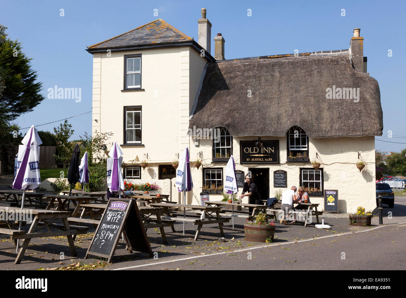 The Old Inn, Churchtown, Mullion, Helston, Cornwall, England, U.K. Stock Photo