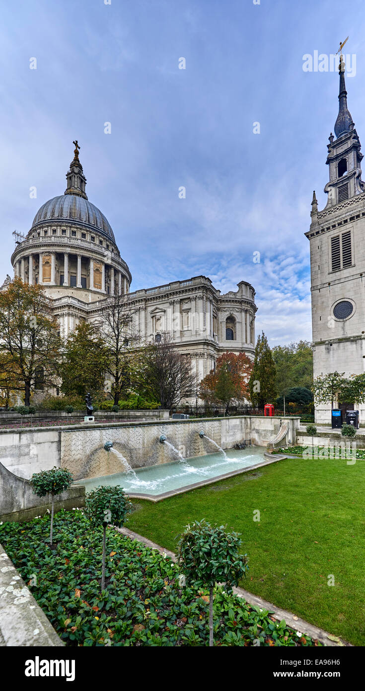 St Paul's Cathedral, London, is an Anglican cathedral, the seat of the Bishop of London Stock Photo