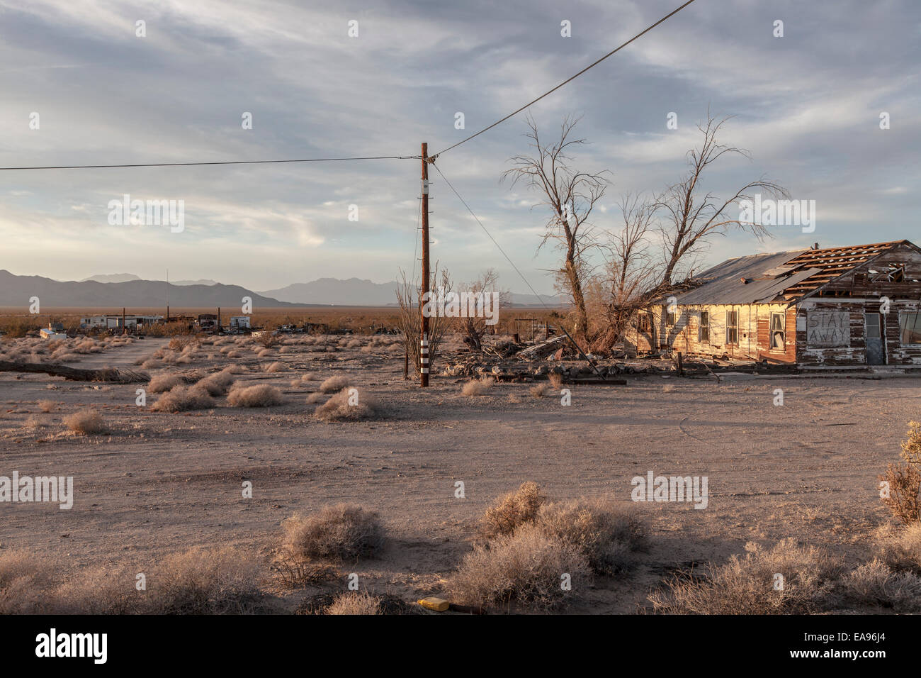 Deserted house in Essex, California, USA Stock Photo