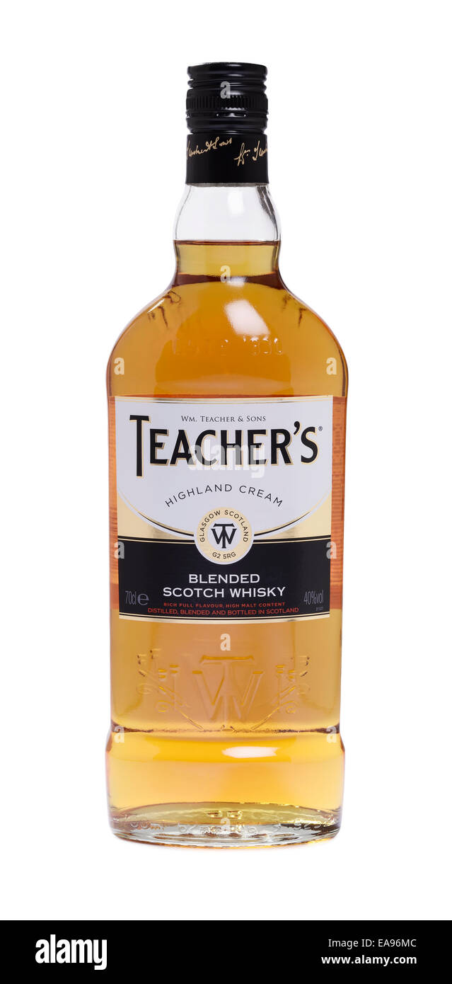 Bottle of Teachers blended scotch whisky Stock Photo