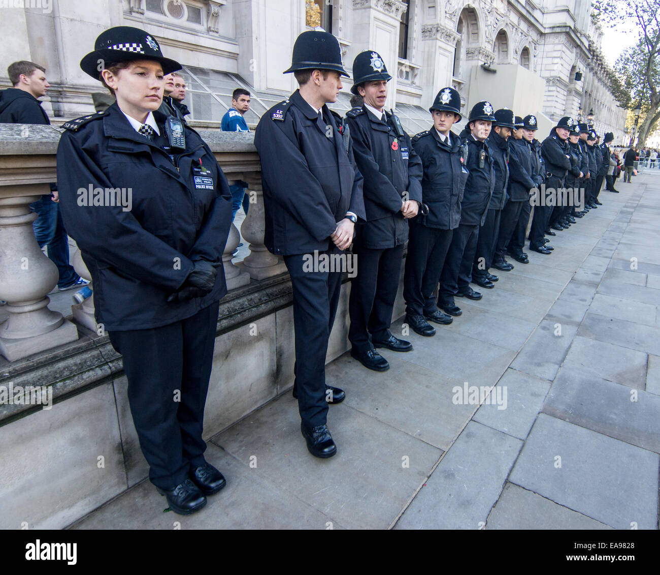 London police on duty Stock Photo