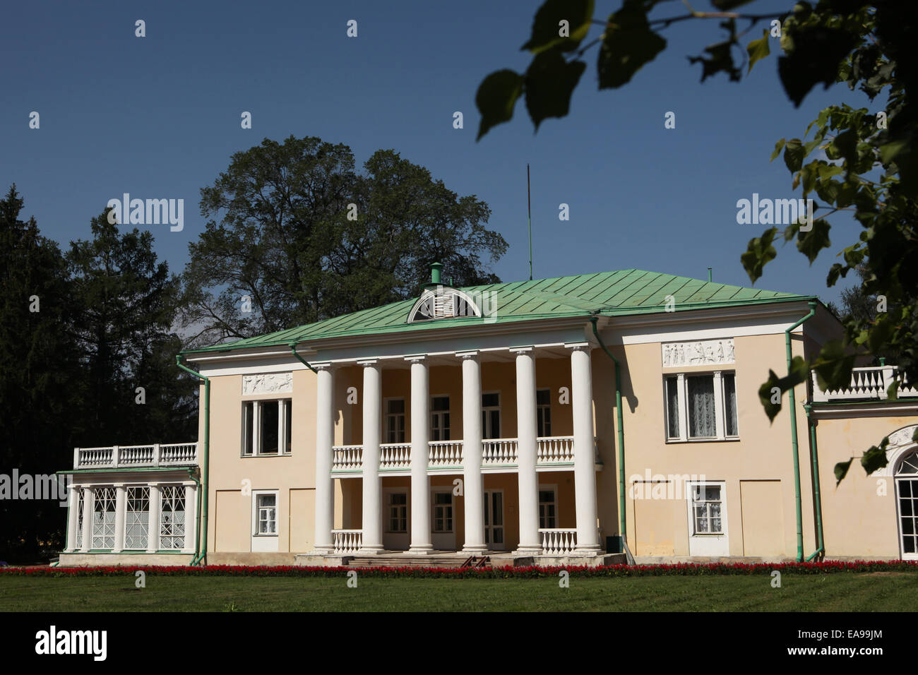 Mansion in the Gorki Estate where Soviet leader Vladimir Lenin dead in 1924 in Gorki Leninskiye near Moscow, Russia. Stock Photo