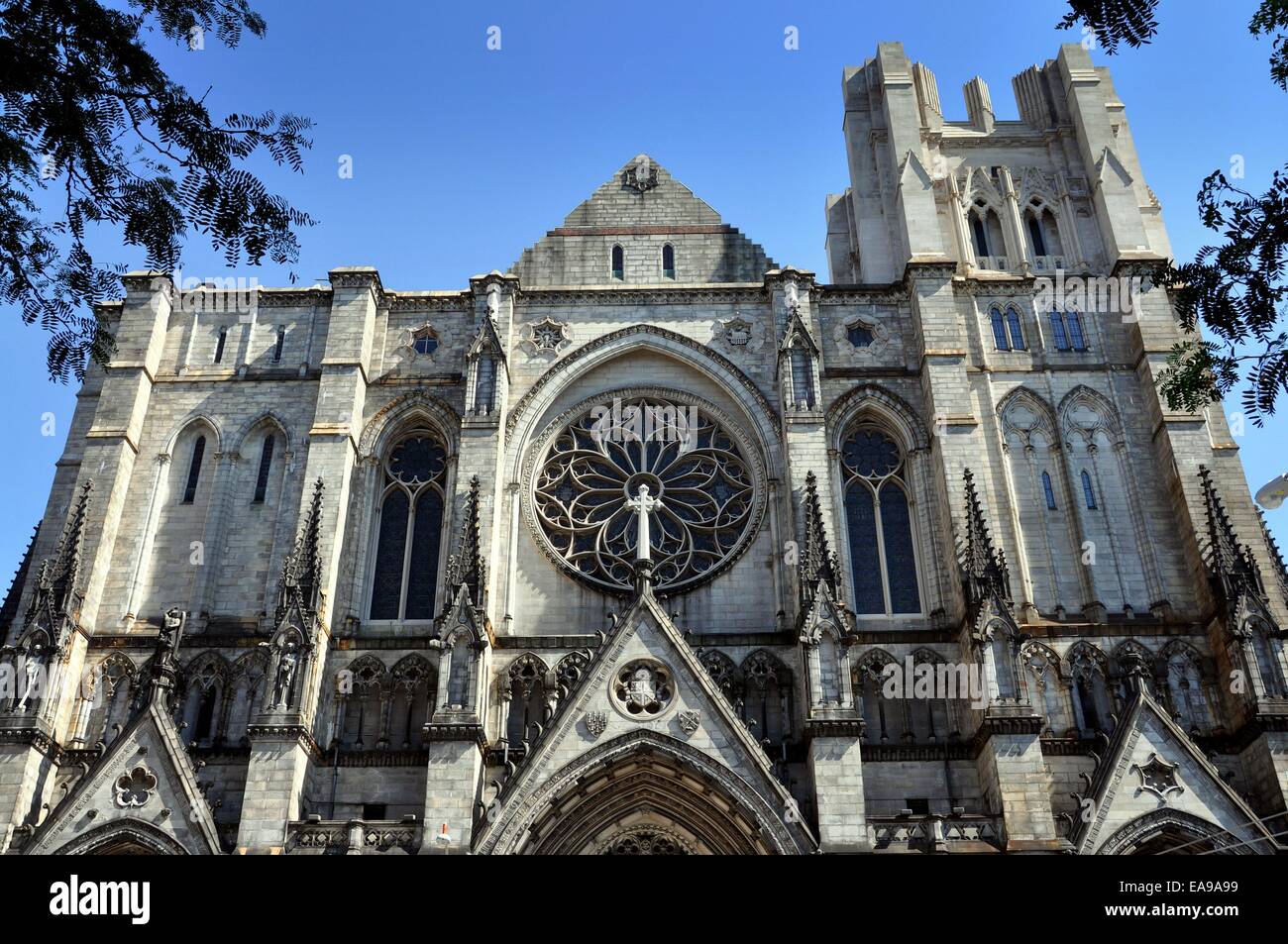 nyc the unfinished west front of the 1892 neo gothic cathedral