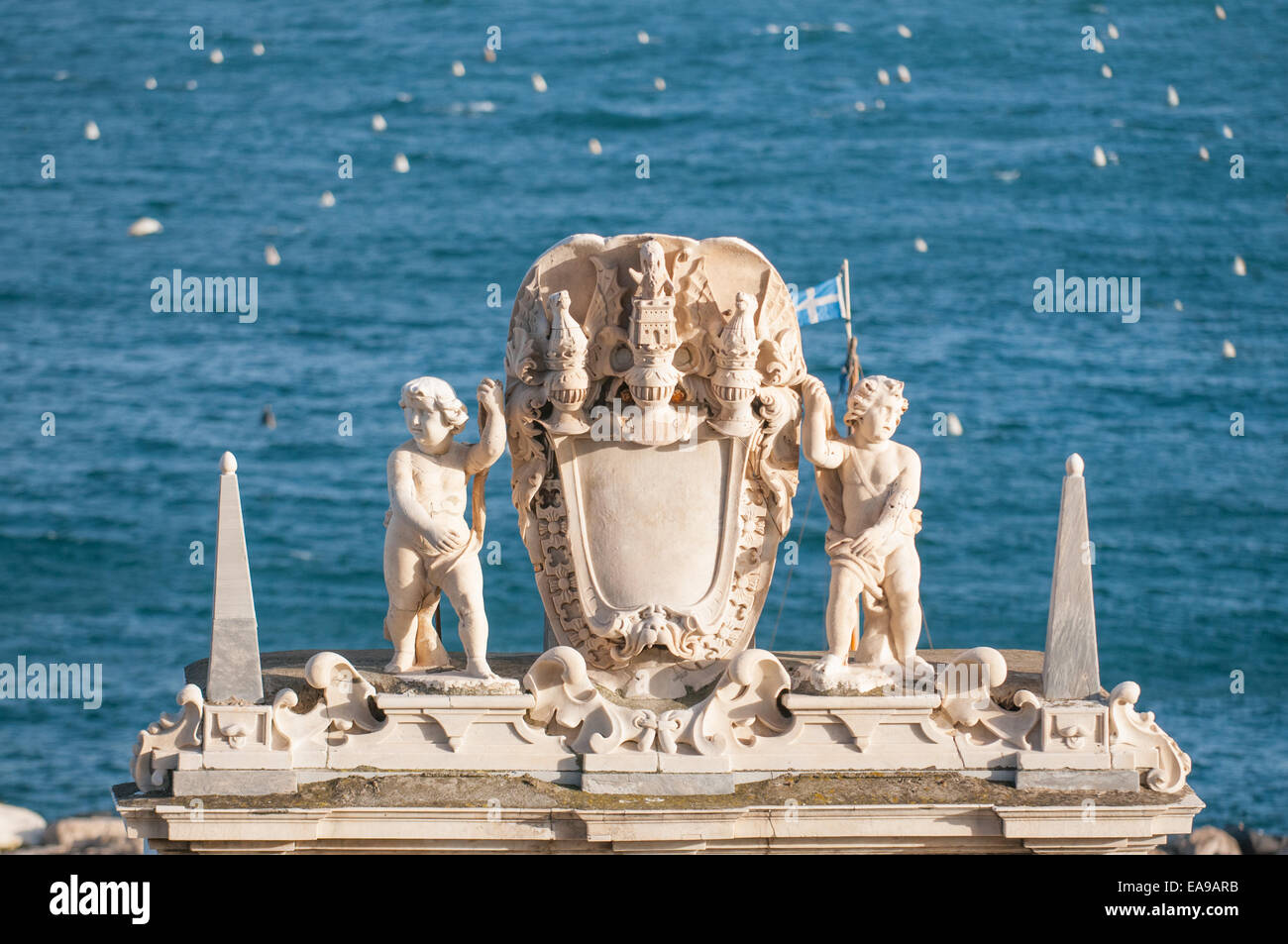 Stone Arch statue, Naples, Italy Stock Photo