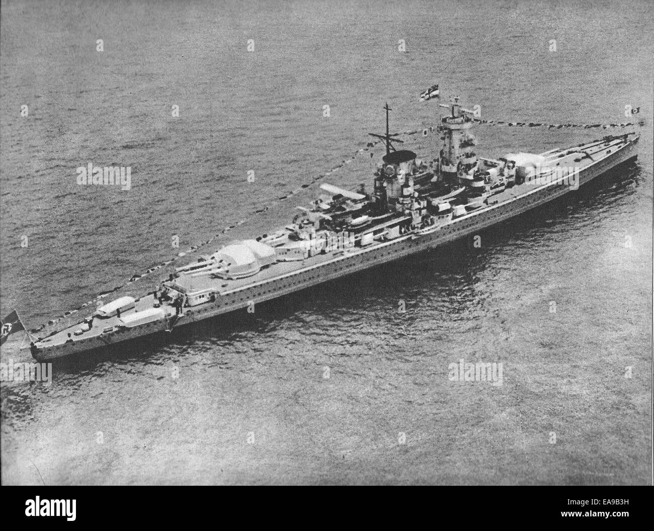 Graf Spee, Deutschland-class heavy cruiser, German warship World War II Graf Spee Stock Photo