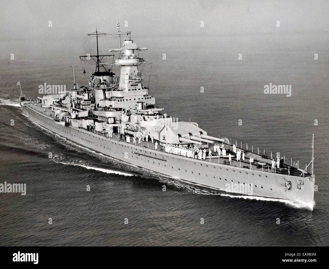 Graf Spee, Deutschland-class heavy cruiser, German warship World War II Graf Spee Stock Photo