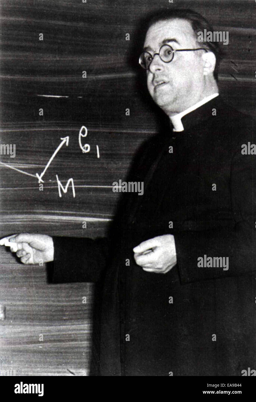 Monseigneur Georges Henri Joseph Édouard Lemaître, Belgian priest, astronomer and professor of physics Stock Photo