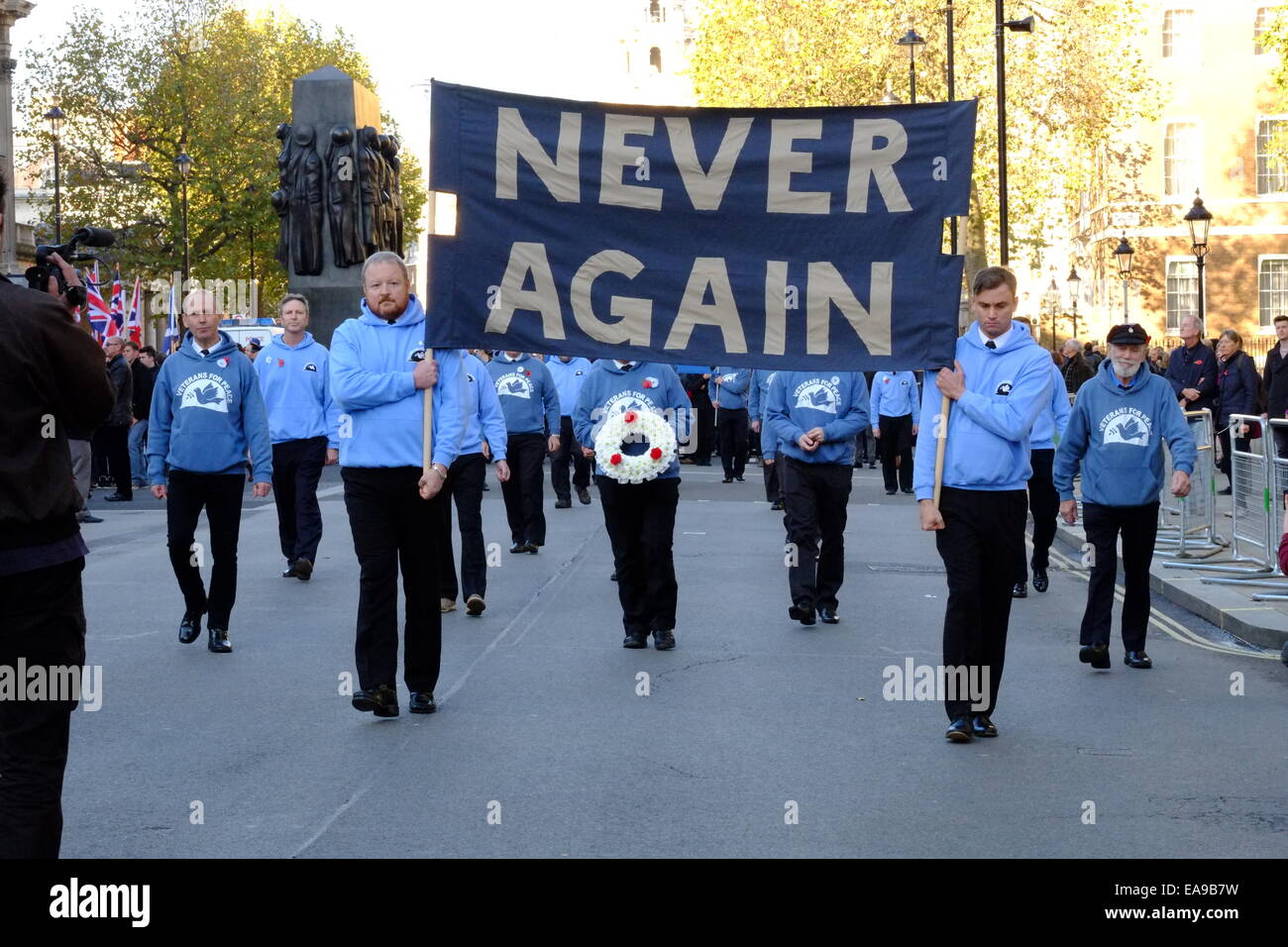 Veterans for Peace take part in the Remembrance Sunday events with their  message of peace Stock Photo - Alamy