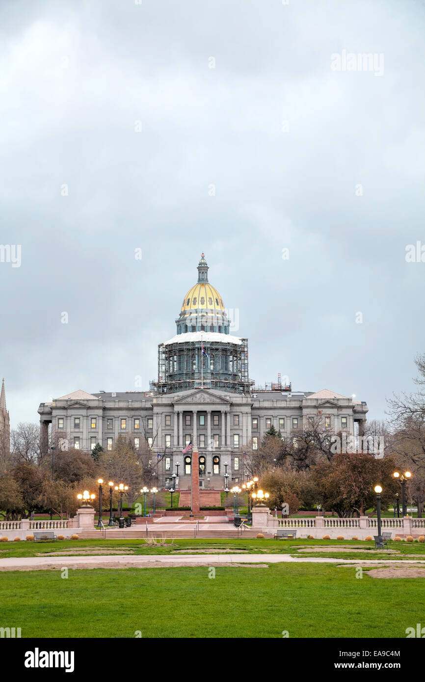Colorado state capitol building in Denver in the evening Stock Photo