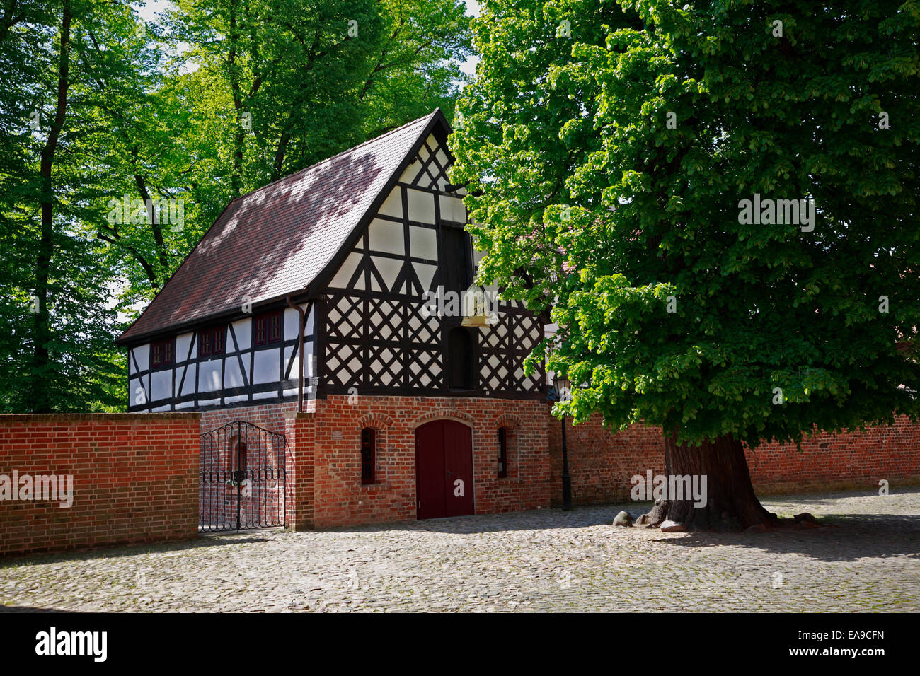 Framed house in Salzwedel, Altmark,  Sachsen-Anhalt, Germany, Europe Stock Photo