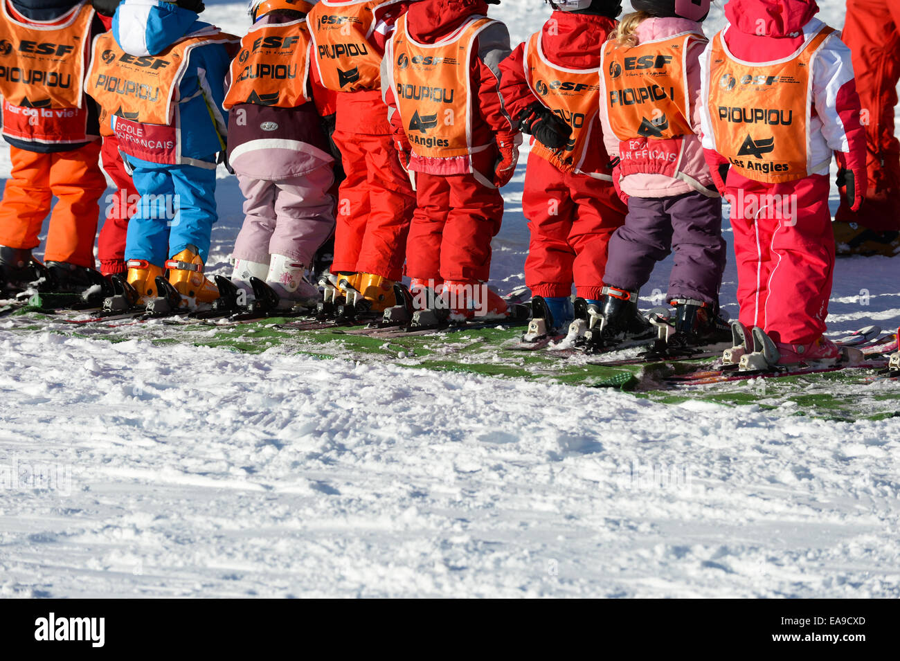 French ski school, Les Angles Stock Photo