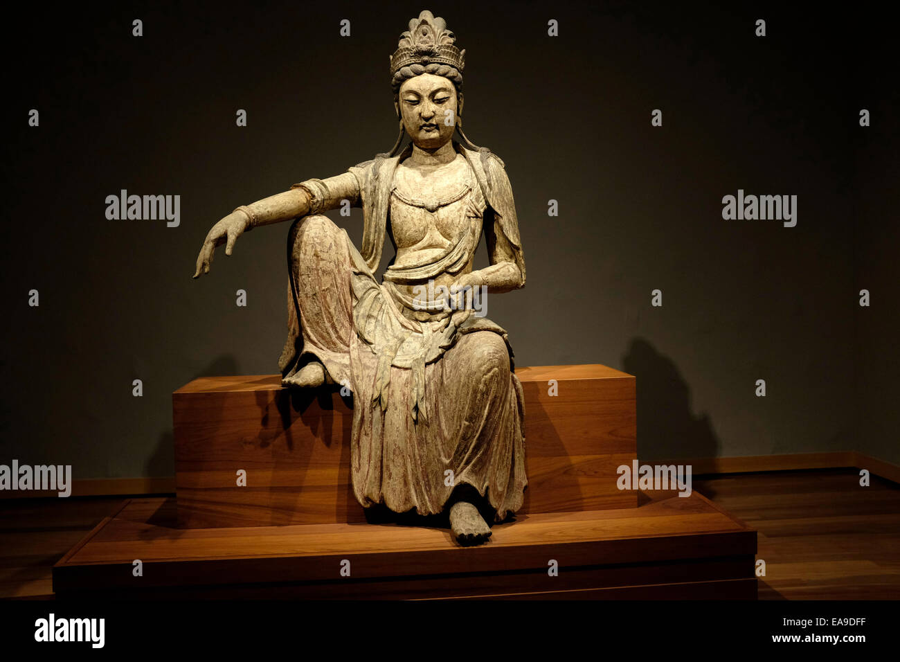 Guanyin - The Bodhisvatta of Compassion - Statue circa 1100 Stock Photo