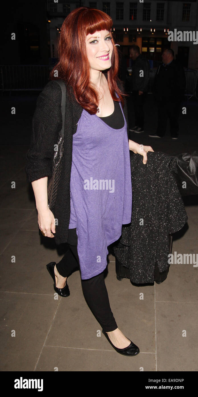 Scissor Sister Ana Matronic leaves The One Show Eurovision special at BBC studios in central