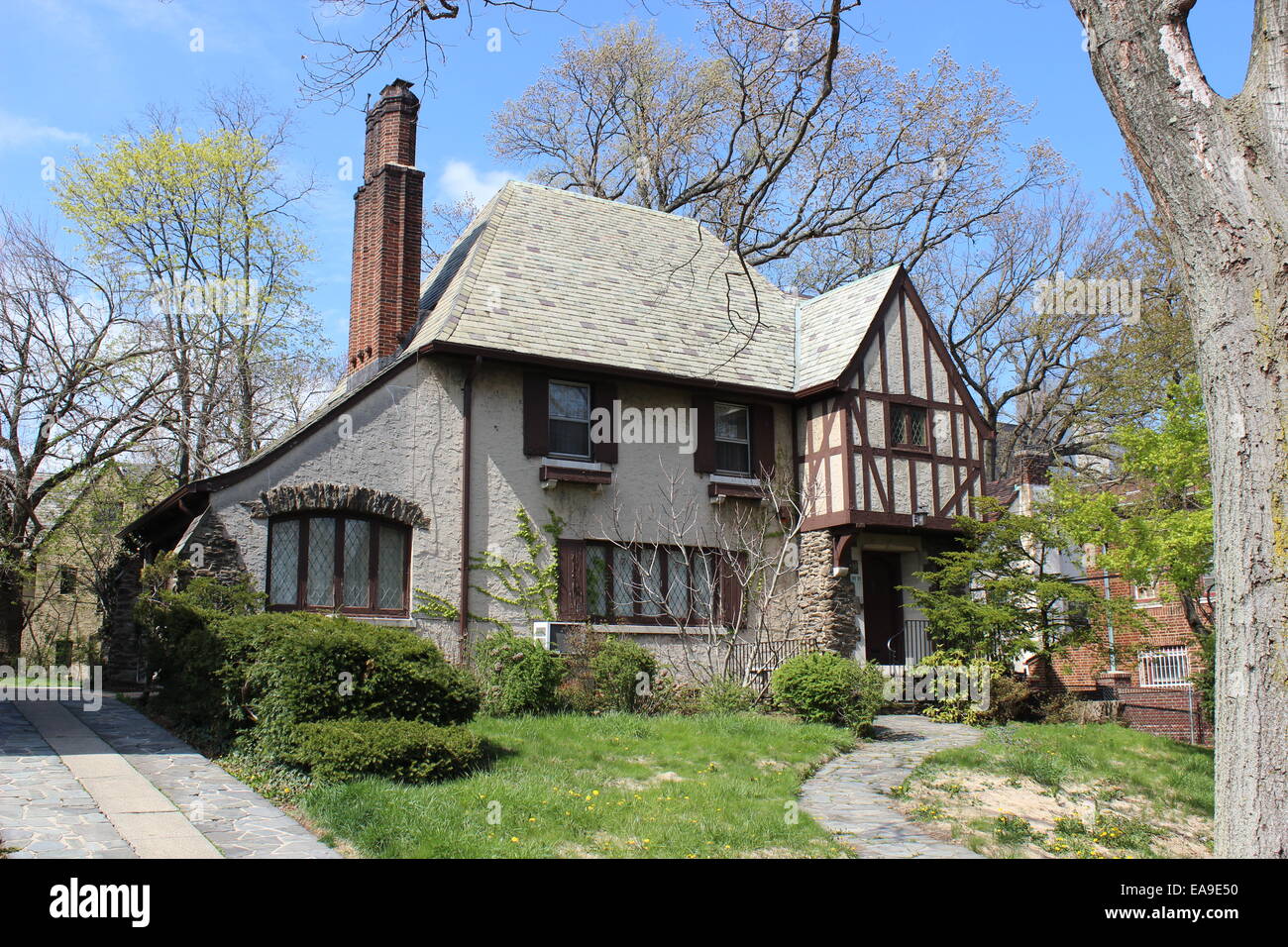 NeoTudor House, Kew Gardens, Queens, New York Stock Photo 75196716