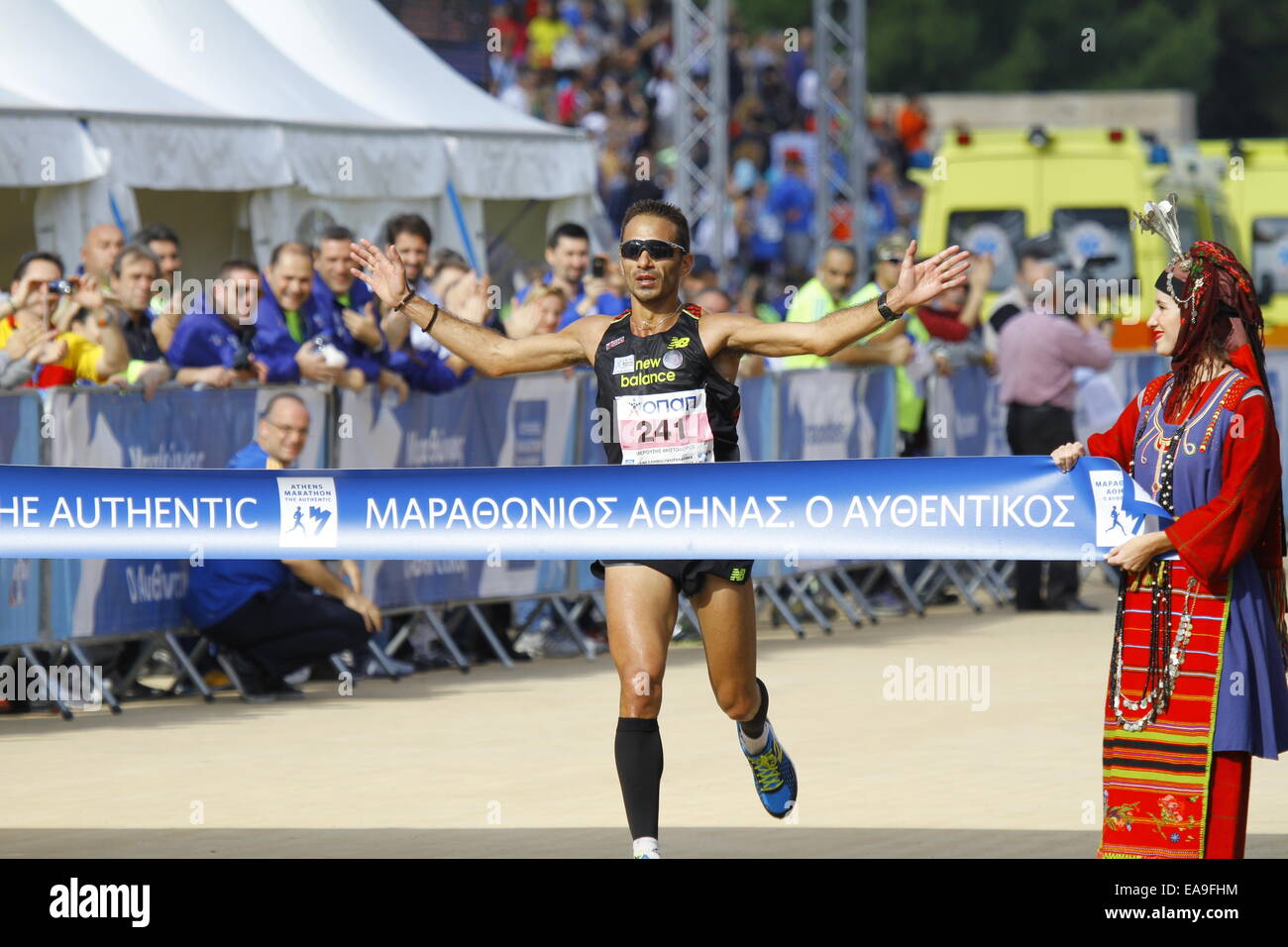 The winner of the Greek Marathon championship, Christoforos Merousis The winner of the Greek Marathon championship, Christoforos Merousis