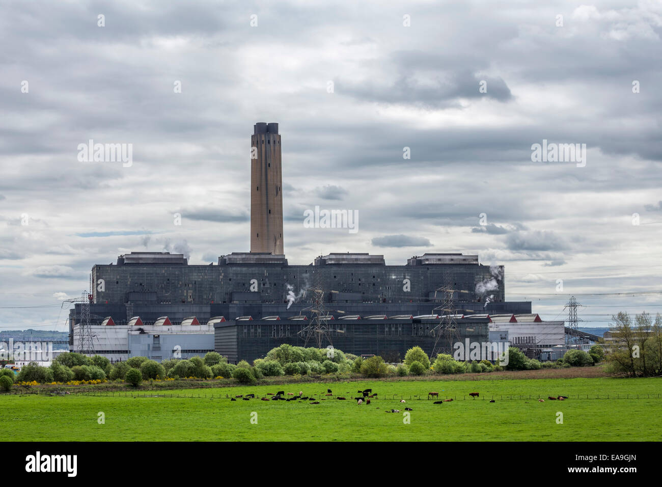 Longannet Power Station in Fife, Scotland. Stock Photo