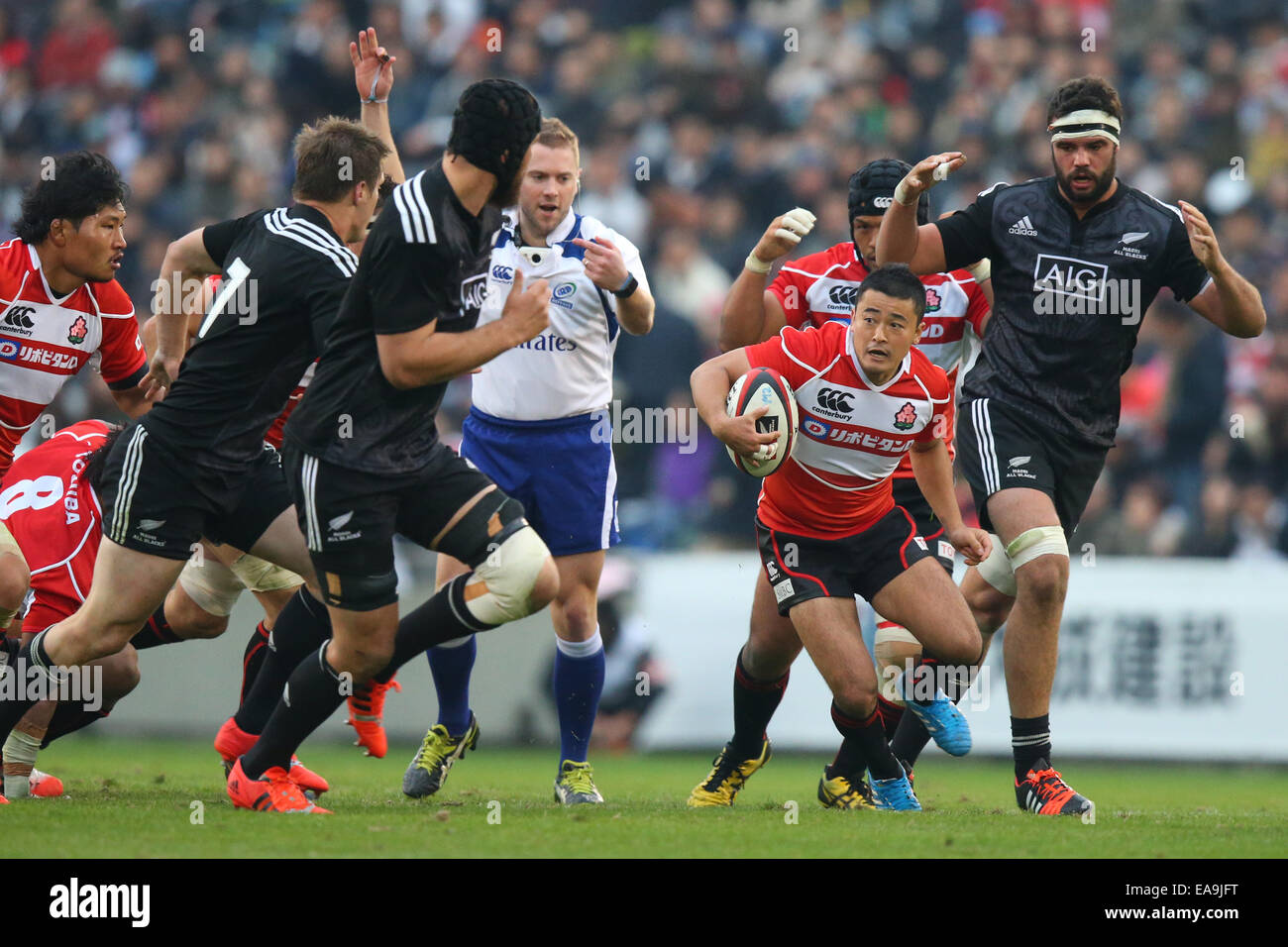 Toho Rugby Chichibunomiya Rugby Stadium, Tokyo, Japan. 8th Nov, 2014. Atsushi ...