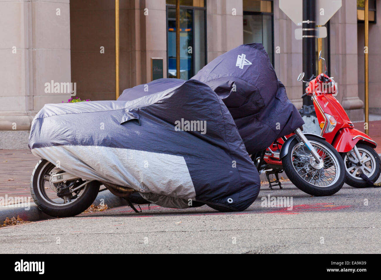 Motorcycle covers - USA Stock Photo